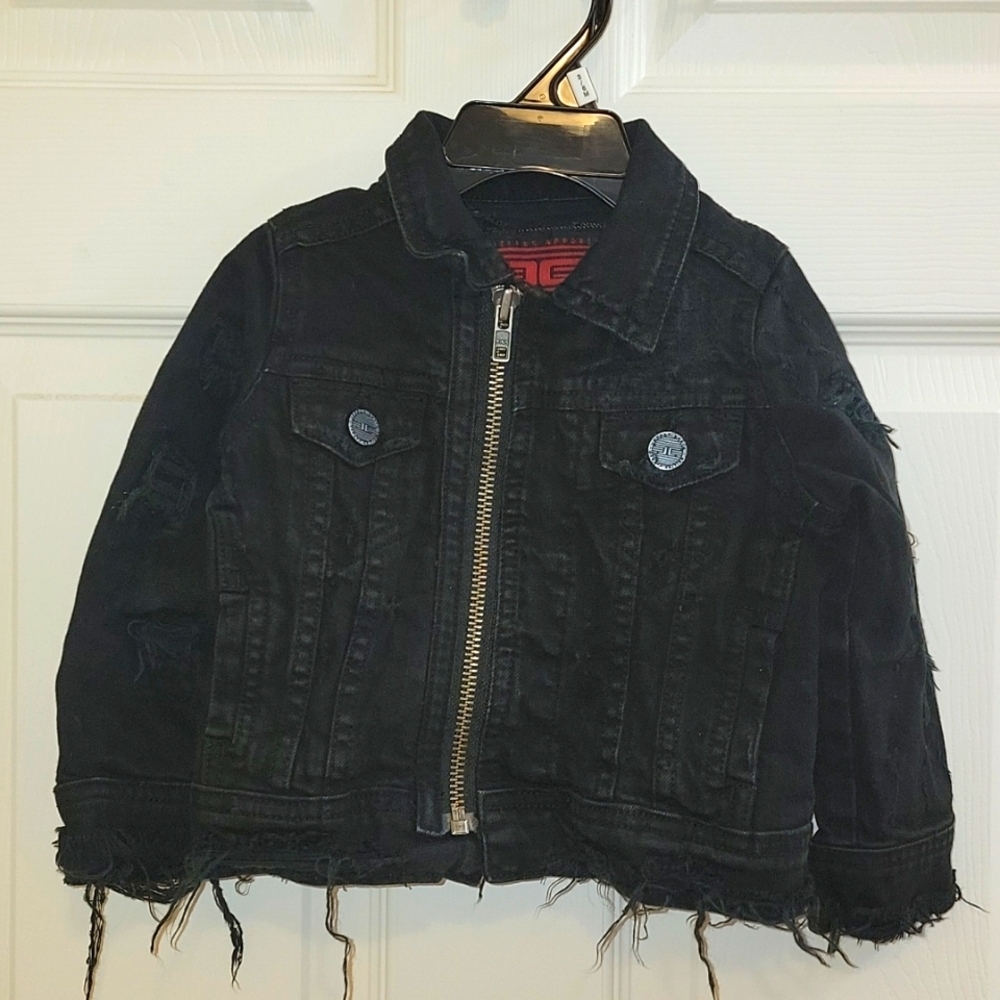 Jordan Craig Legacy Edition Distressed Black Denim Jean Jacket Toddler Size 2